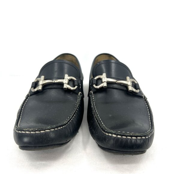Salvatore Ferragamo Horsebit Black Leather Driving Loafers Men’s 8 D - Picture 6 of 10